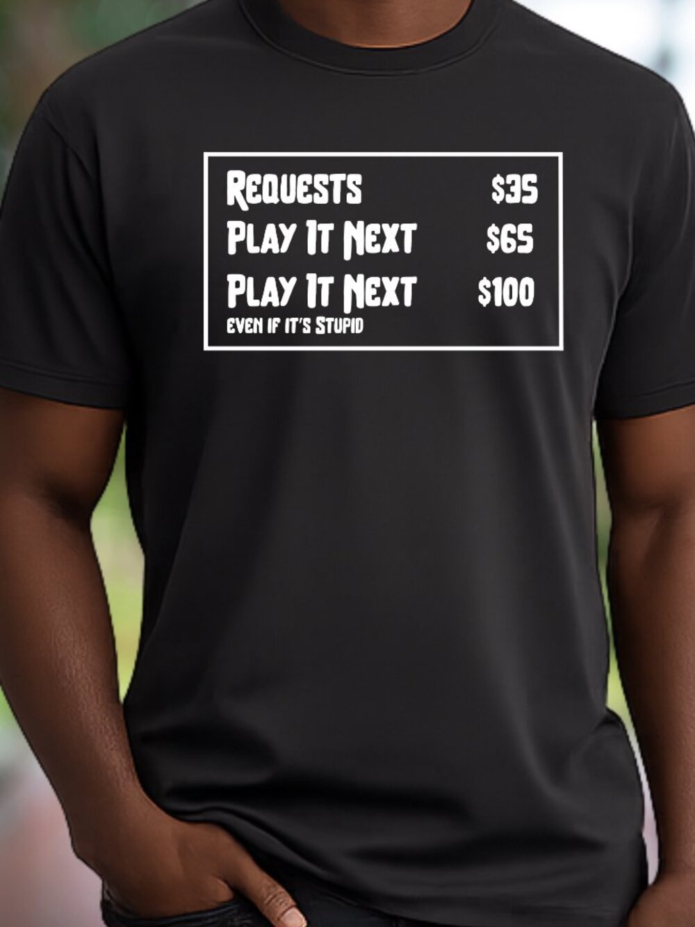 DJ "NO REQUEST" Graphics Tee